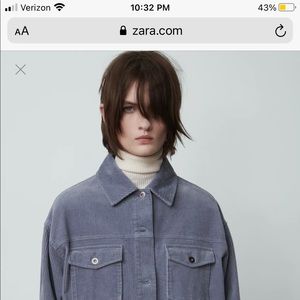 Zara oversized corduroy over shirt